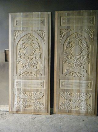 carved teak doors