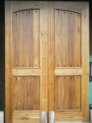 double doors teak